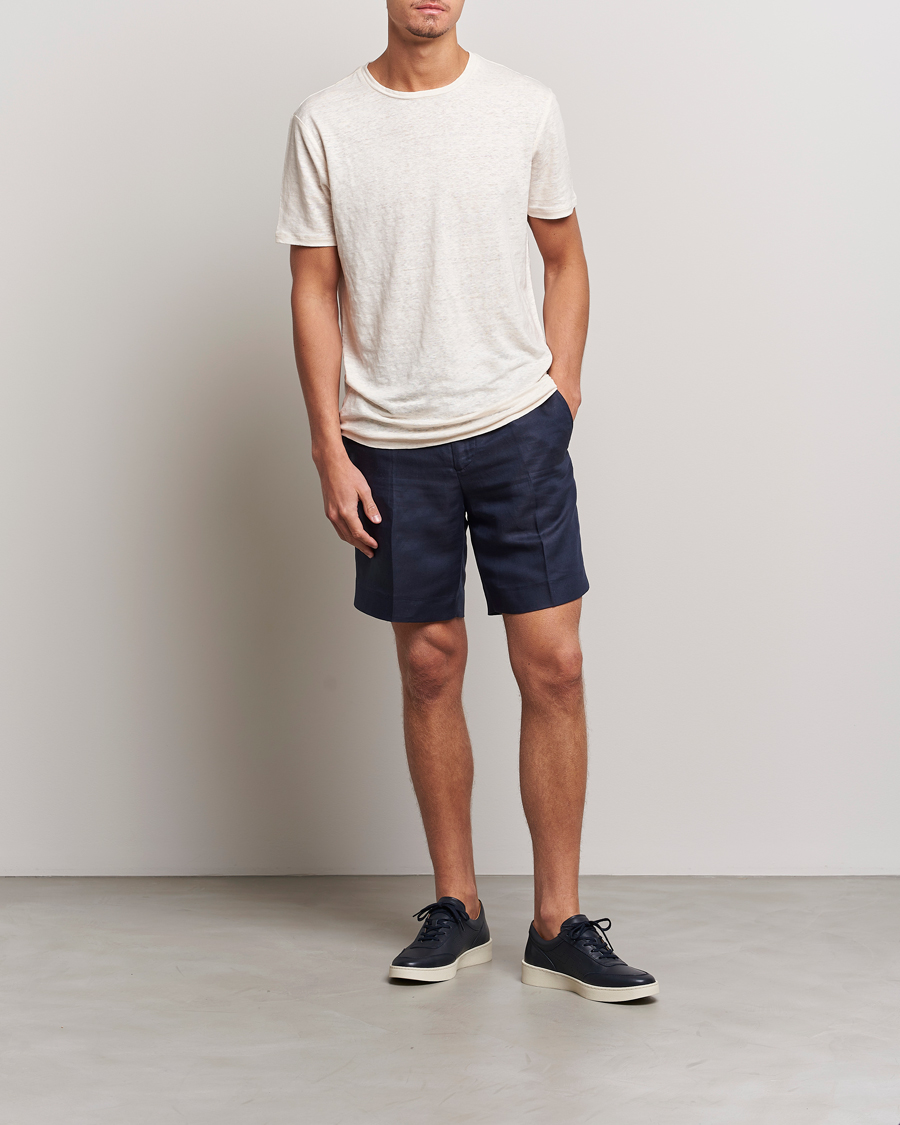 Herre | Shorts | J.Lindeberg | Baron Tencel/Linen Shorts Navy
