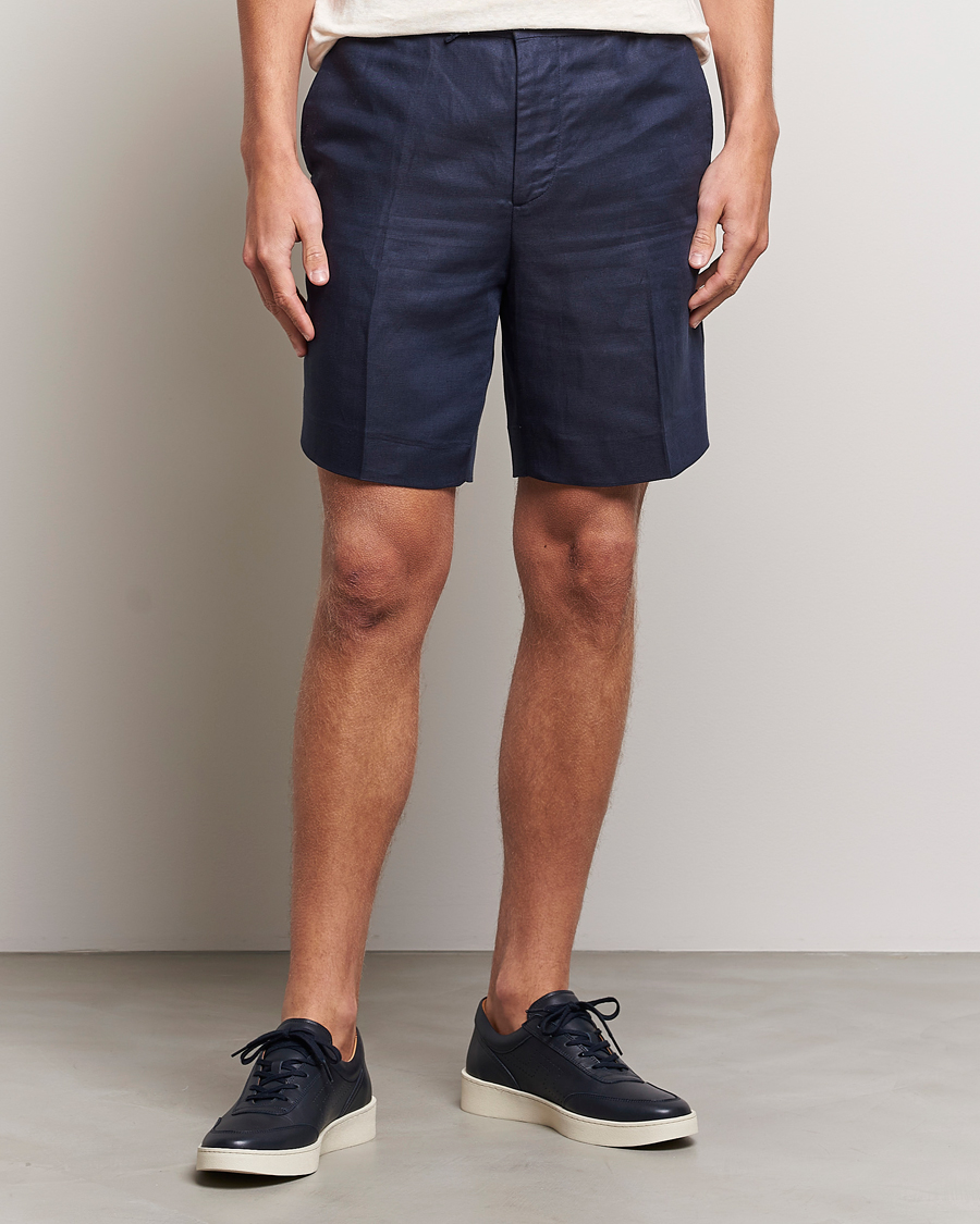 Herre | Shorts | J.Lindeberg | Baron Tencel/Linen Shorts Navy