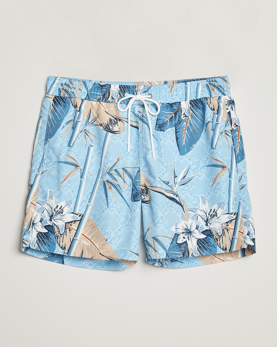 Herre | Badebukser | J.Lindeberg | Banks Tropical Swimshorts Dream Blue
