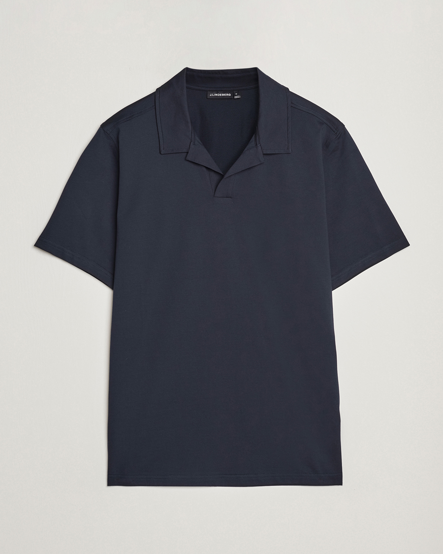 Herre | Polotrøjer | J.Lindeberg | Asher Open Collar Polo Shirt Navy