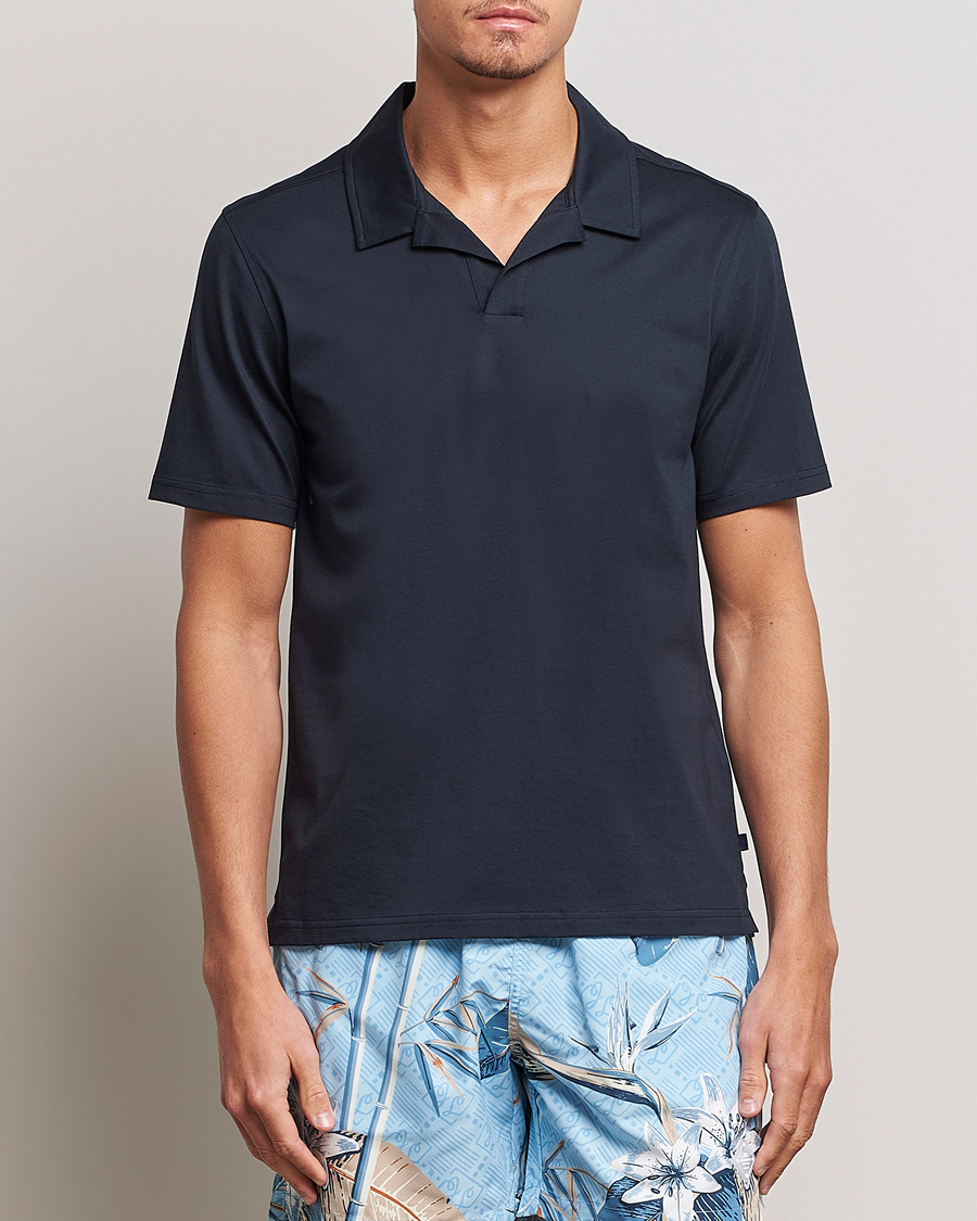 Herre | Polotrøjer | J.Lindeberg | Asher Open Collar Polo Shirt Navy
