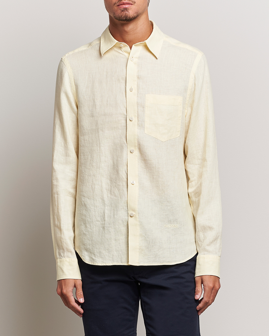 Herre | Skjorter | J.Lindeberg | Clean Linen Slim Shirt Pear Sorbet