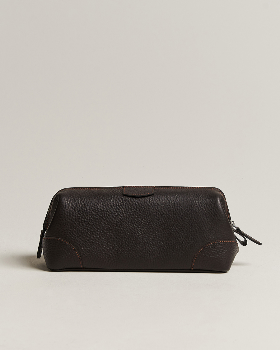 Herre | Tasker | F. Hammann | Large Washbag Dark Brown