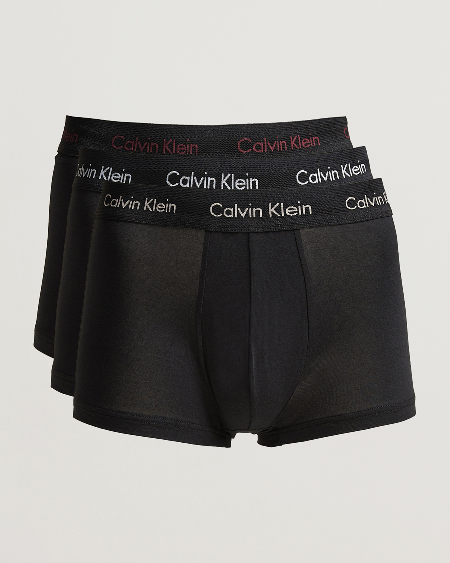 Herre | Undertøj | Calvin Klein | Cotton Stretch 3-Pack Low Rise Trunk Black