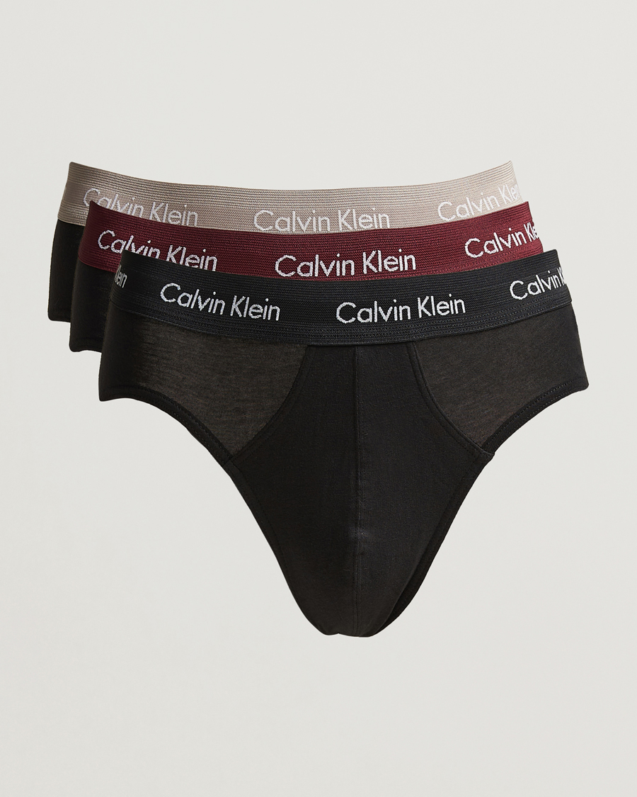 Herre | Undertøj | Calvin Klein | Cotton Stretch Hip Breif 3-Pack Black/Port Red/Grey