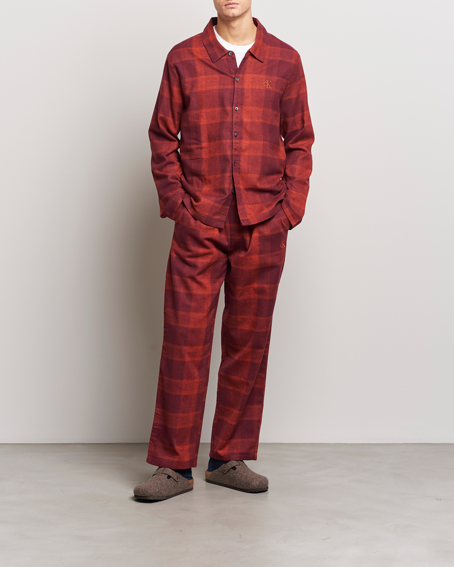 Herre | Pyjamas & Morgenkåber | Calvin Klein | Cotton Checked Pyjama Set Red