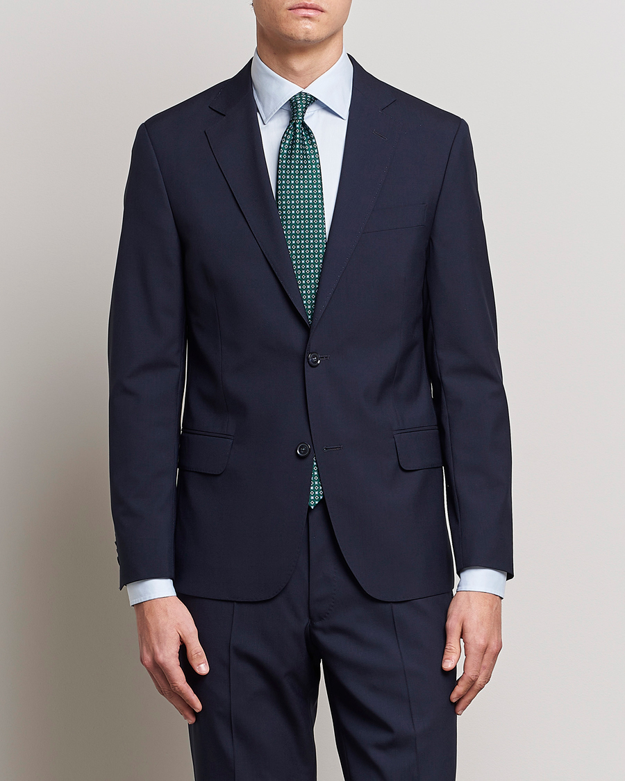 Herre | Tøj | Oscar Jacobson | Edmund Wool Blazer Blue