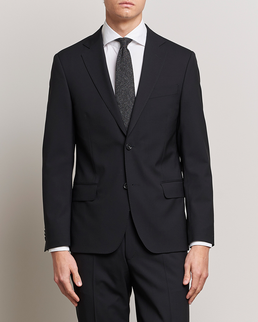 Herre | | Oscar Jacobson | Edmund Wool Blazer Black