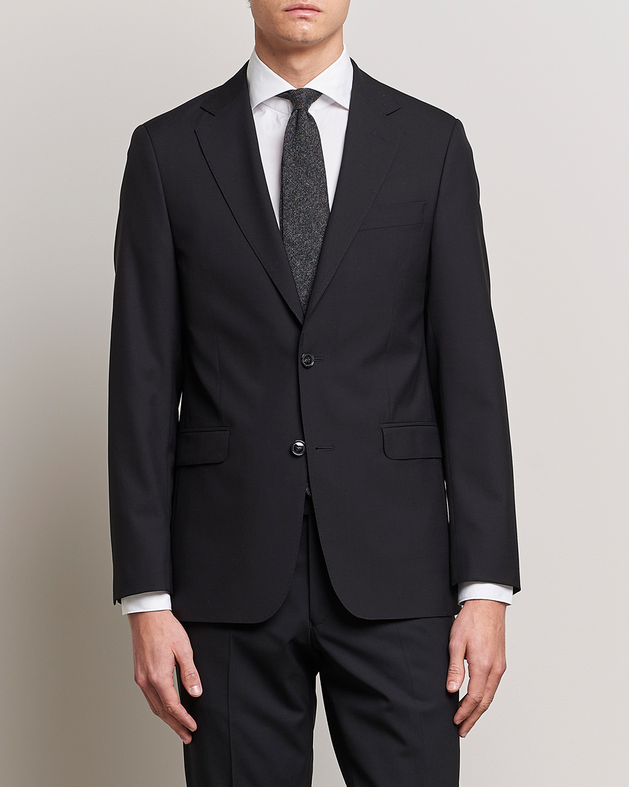 Herre | Jakkesæt | Oscar Jacobson | Falk Wool Blazer Black