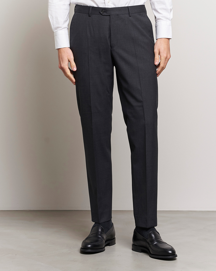 Herre | Afdelinger | Oscar Jacobson | Diego Wool Trousers Grey