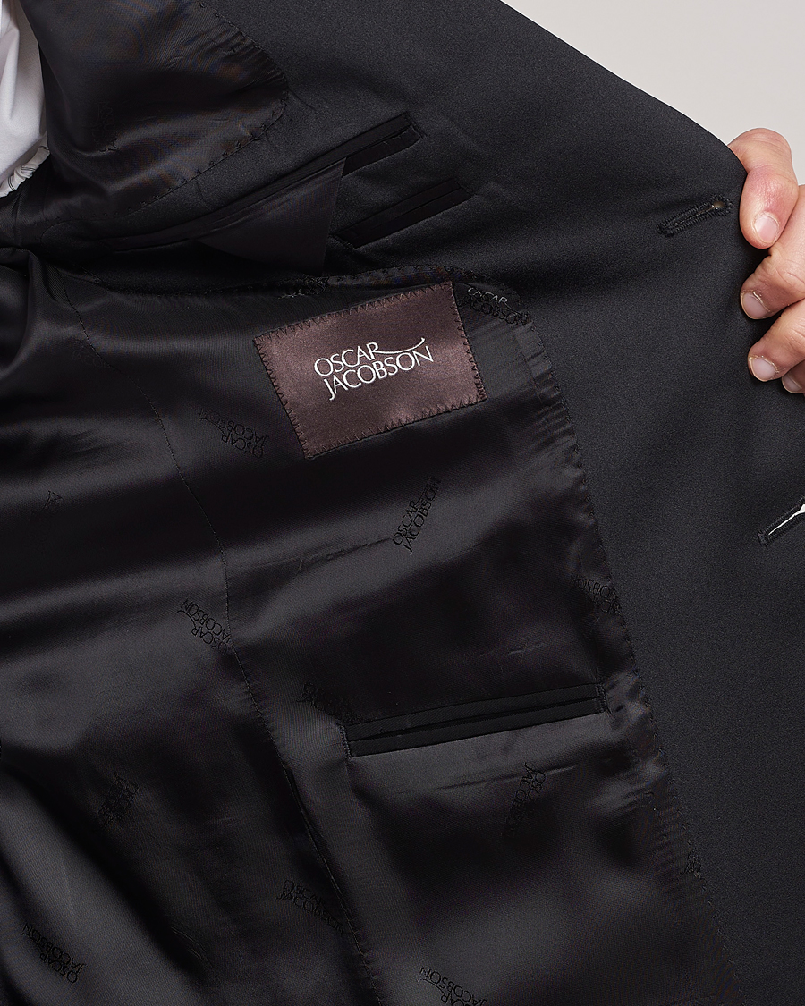Herre | Blazere & jakker | Oscar Jacobson | Elder Wool Tuxedo Blazer Black