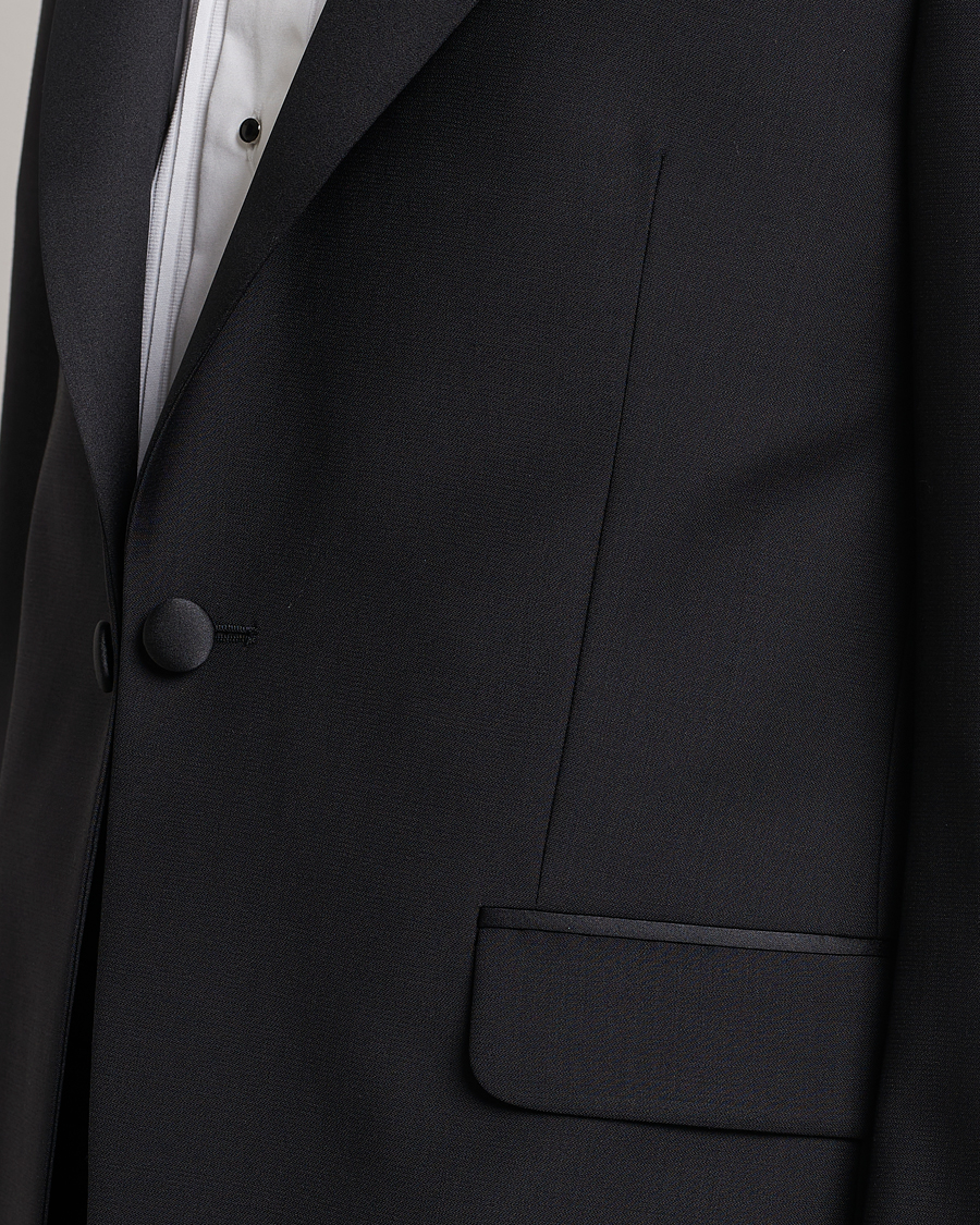 Herre | Blazere & jakker | Oscar Jacobson | Frampton Wool Tuxedo Blazer Black