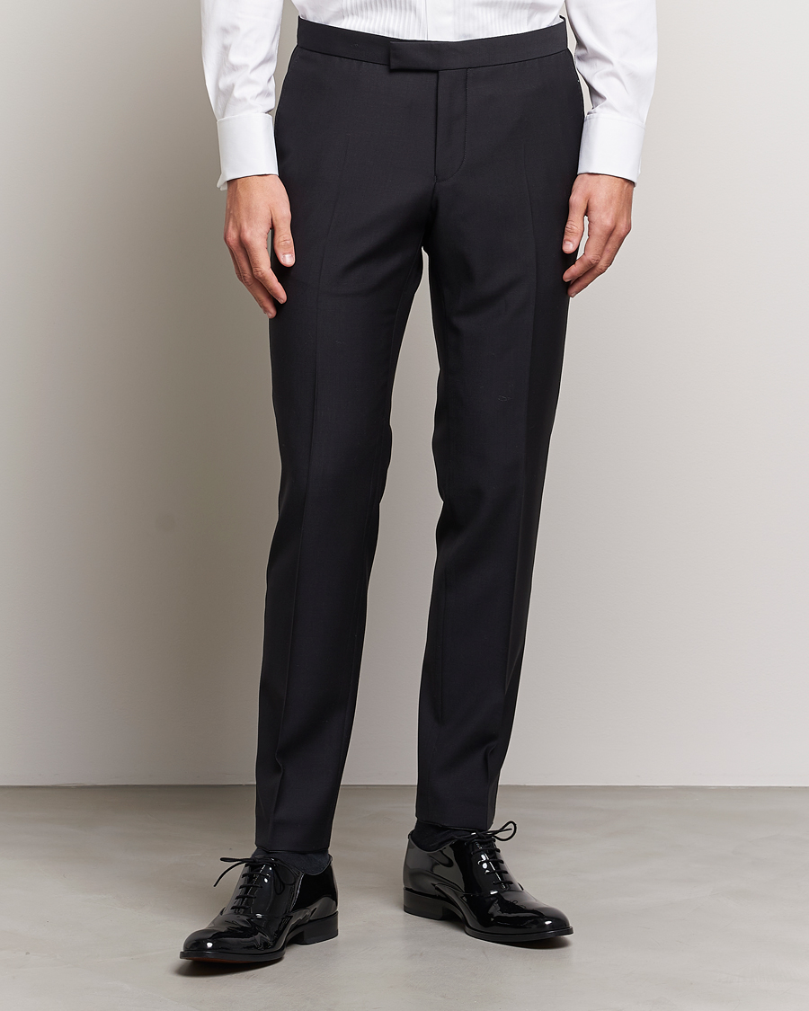 Herre | Bukser | Oscar Jacobson | Duke Wool Trousers Black