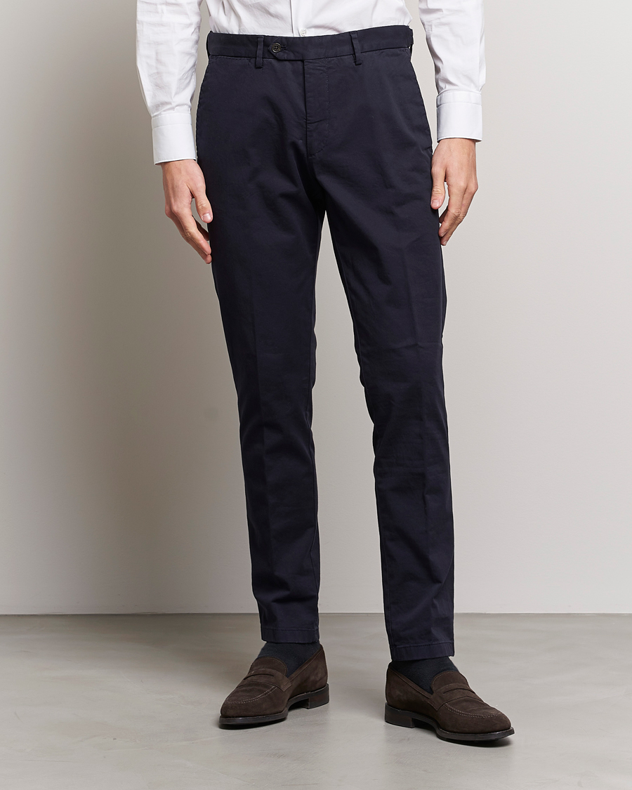 Herre | Bukser | Oscar Jacobson | Danwick Cotton Trousers Navy