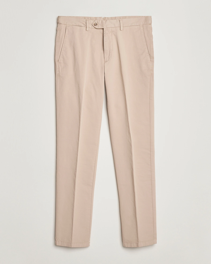 Herre | Chinos | Oscar Jacobson | Danwick Cotton Trousers Beige