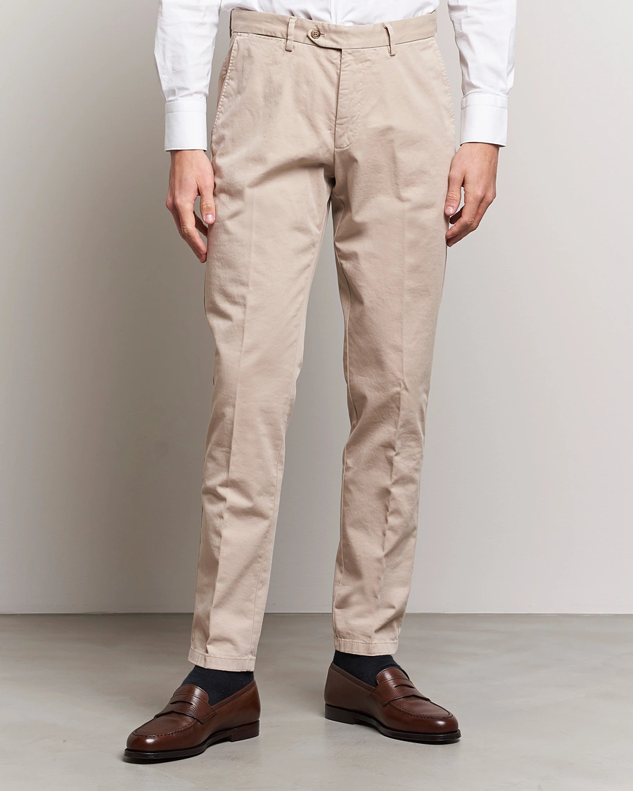 Herre |  | Oscar Jacobson | Danwick Cotton Trousers Beige