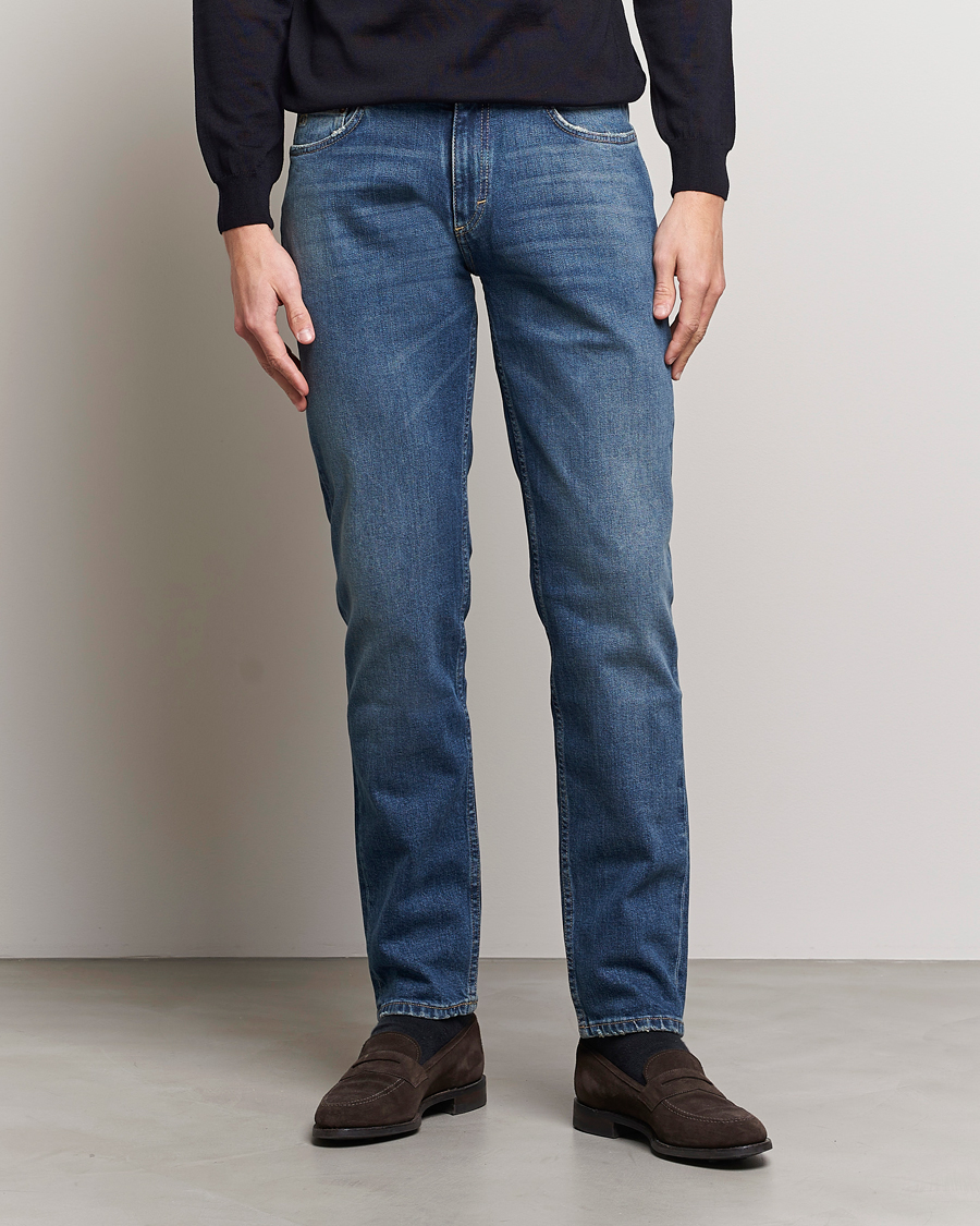 Herre | Business & Beyond | Oscar Jacobson | Albert Cotton Stretch Jeans Vintage Wash