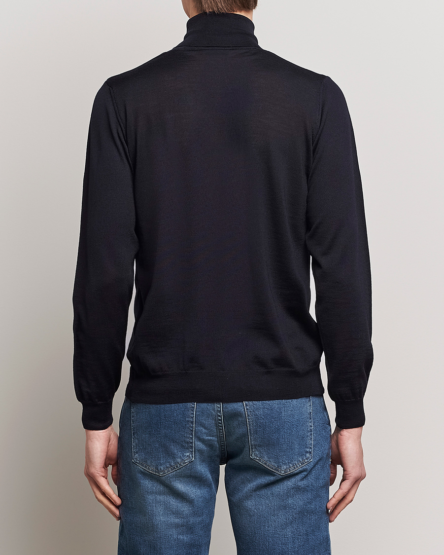 Herre | Trøjer | Oscar Jacobson | Cole Merino Wool Rollneck Navy