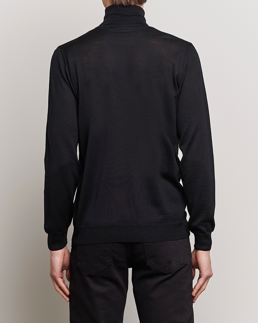 Herre | Trøjer | Oscar Jacobson | Cole Merino Wool Rollneck Black