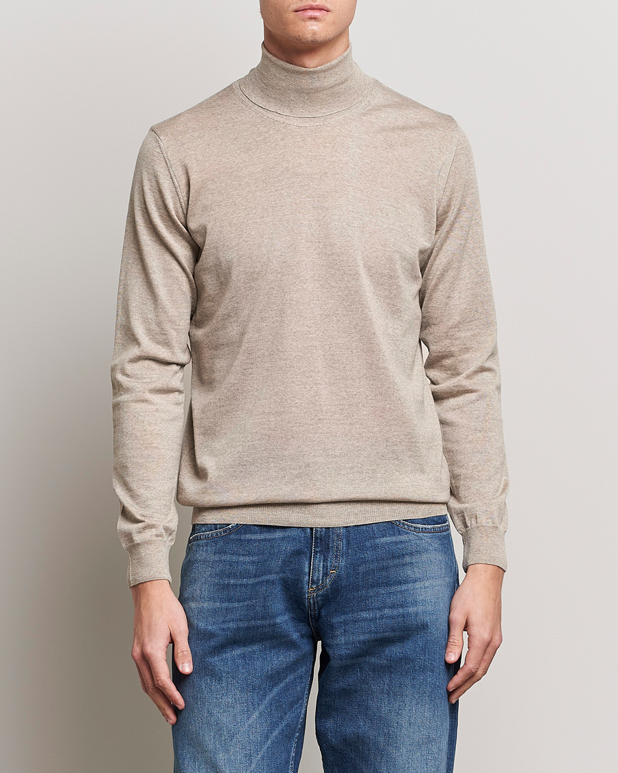 Herre |  | Oscar Jacobson | Cole Merino Wool Rollneck Beige