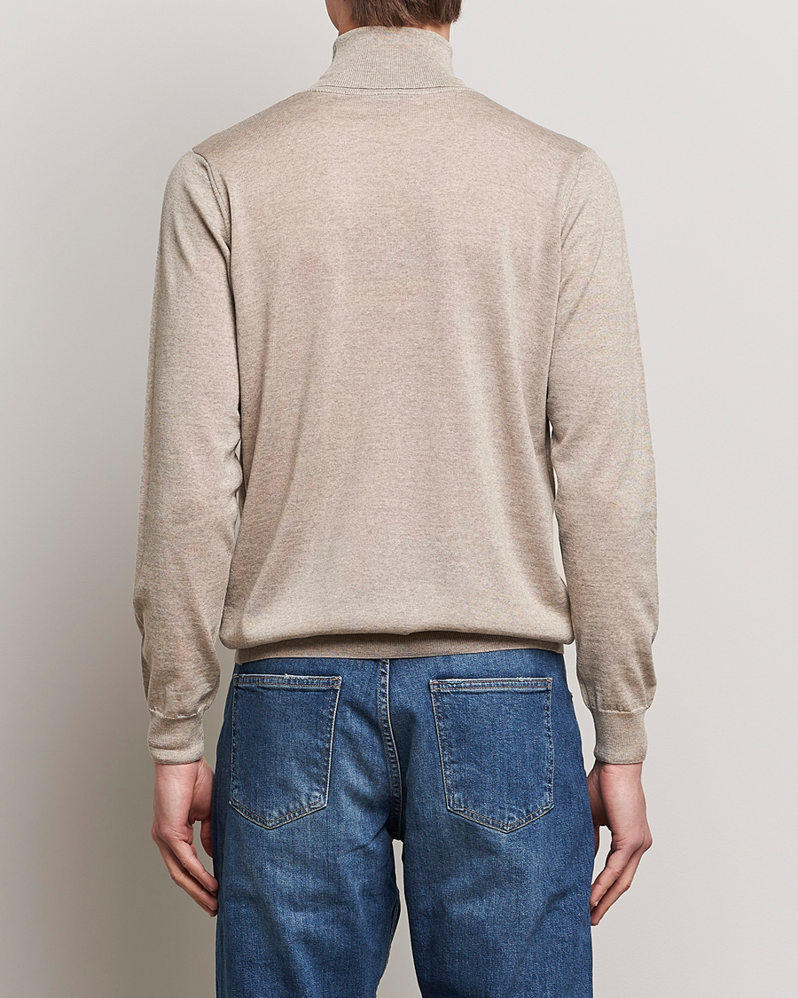 Herre | Trøjer | Oscar Jacobson | Cole Merino Wool Rollneck Beige