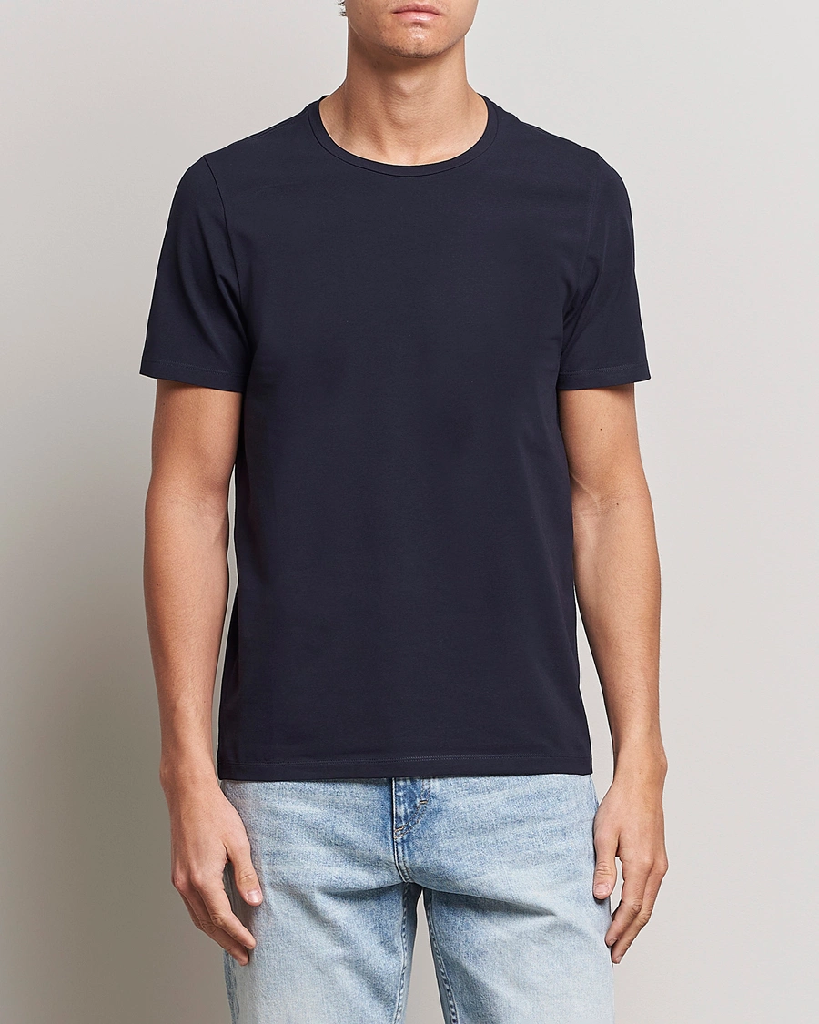 Herre | Kortermede t-shirts | Oscar Jacobson | Kyran Cotton T-shirt S-S Navy