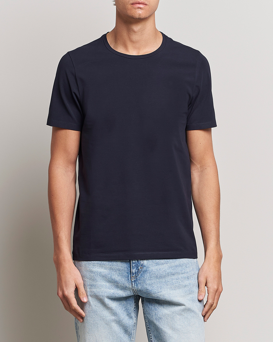 Herre | Business & Beyond | Oscar Jacobson | Kyran Cotton T-shirt S-S Navy