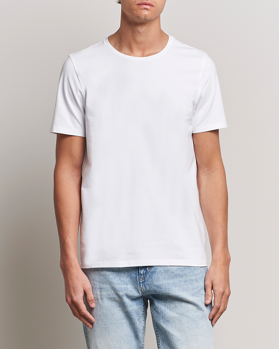 Herre | T-Shirts | Oscar Jacobson | Kyran Cotton T-shirt S-S White