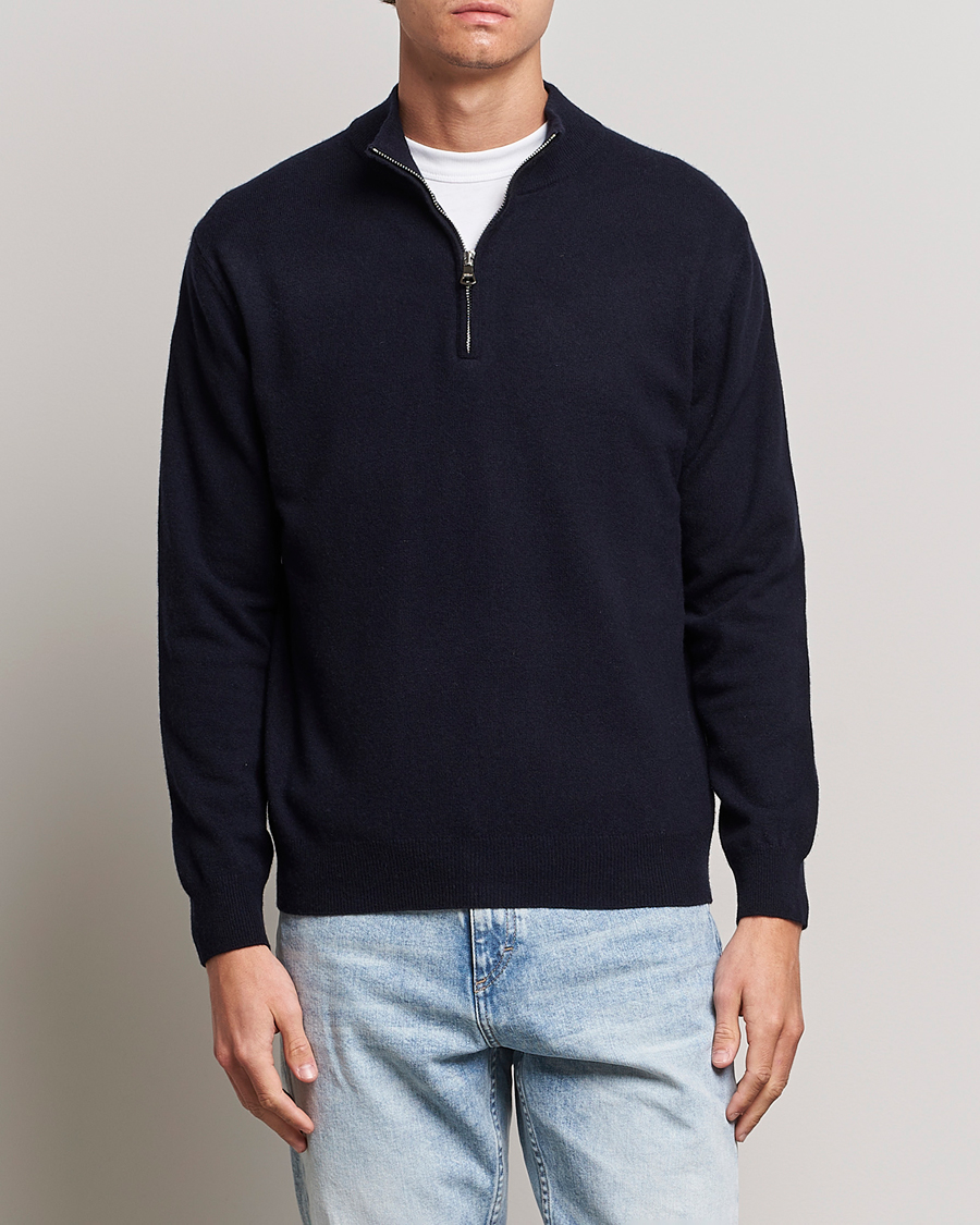 Herre | Half-zip | Oscar Jacobson | Patton Wool Half-Zip Navy