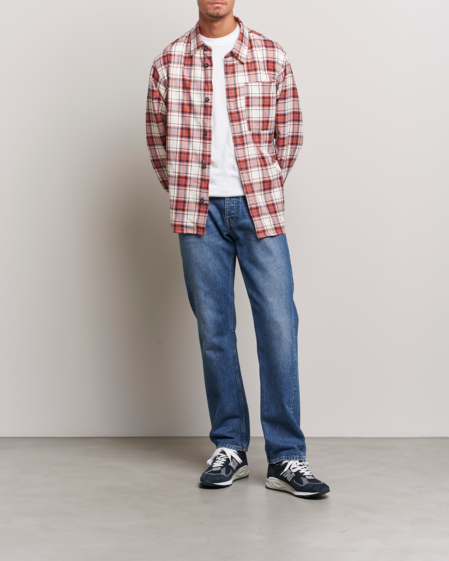 Herre | Skjorter | A.P.C. | Graham Checked Overshirt Ecru/Red