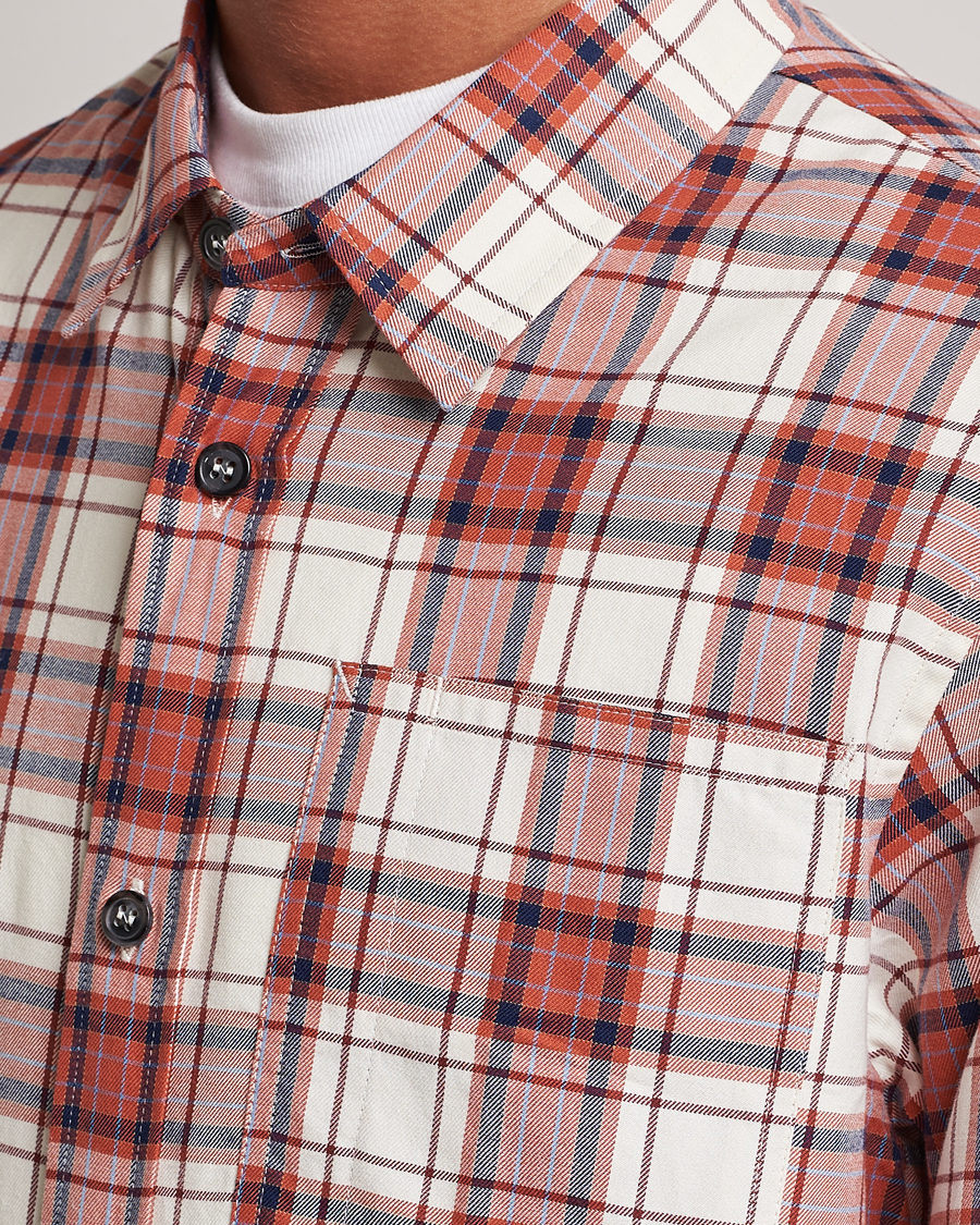 Herre | Skjorter | A.P.C. | Graham Checked Overshirt Ecru/Red