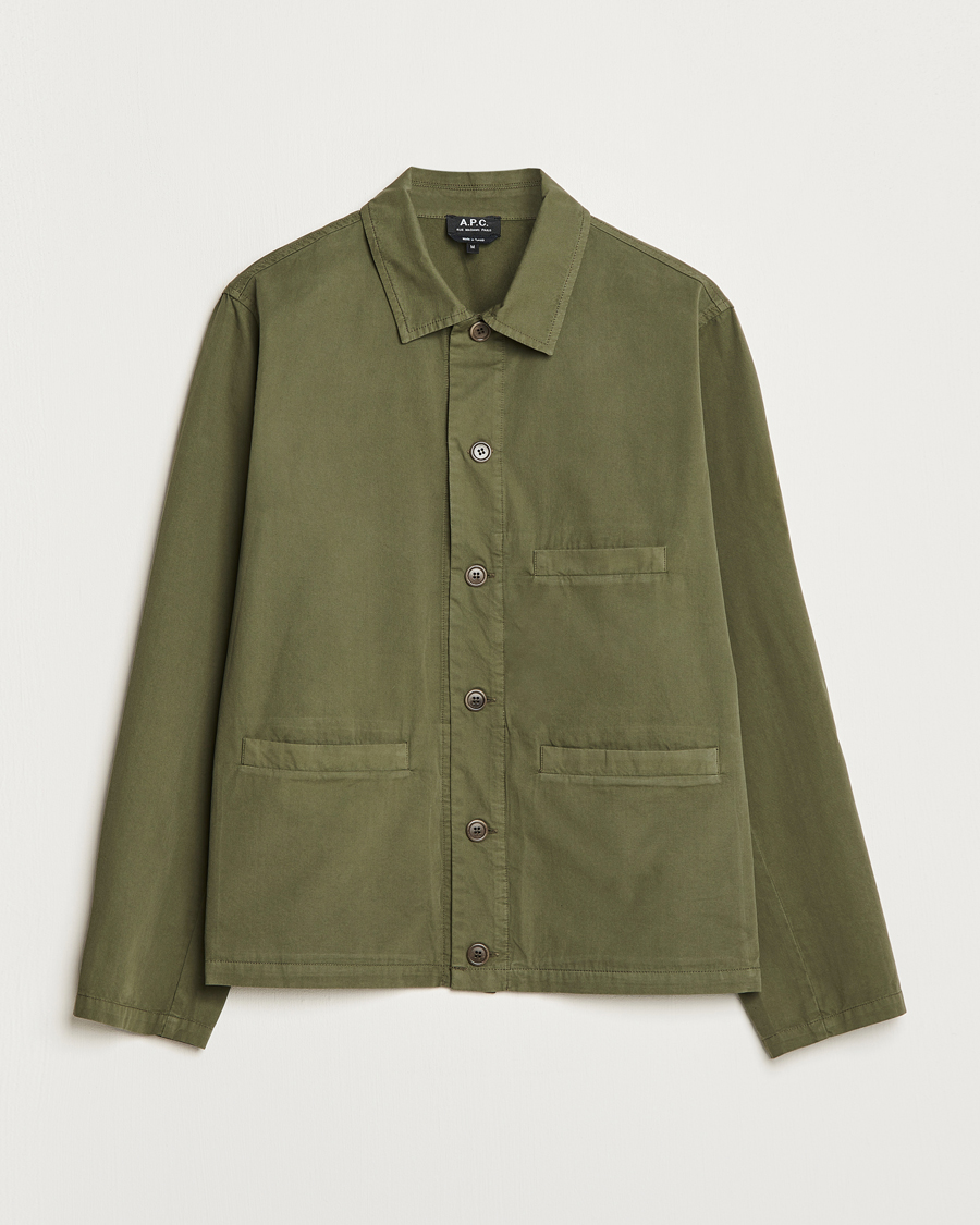 Herre | Moderne jakker | A.P.C. | Vianney Shirt Jacket Olive