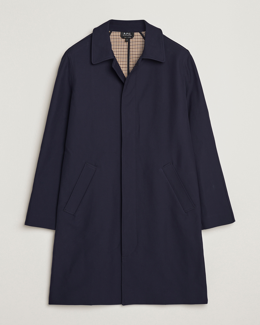 Herre | Moderne jakker | A.P.C. | Wool Mac Coat Navy
