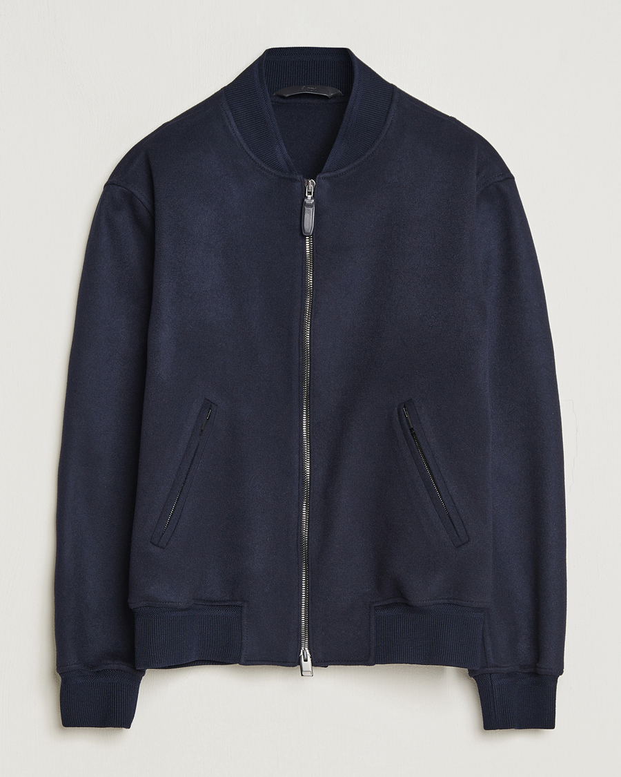 Herre | Jakker | Brioni | Cashmere Blend Bomber Jacket Navy