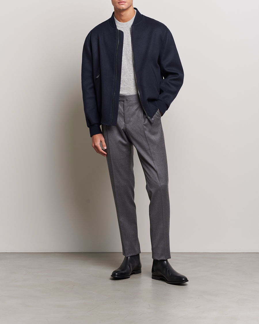 Herre | Jakker | Brioni | Cashmere Blend Bomber Jacket Navy