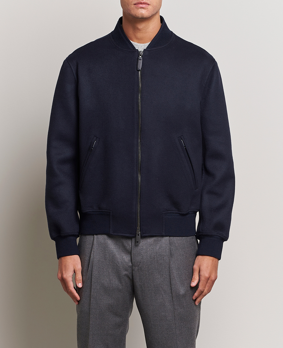 Herre | Jakker | Brioni | Cashmere Blend Bomber Jacket Navy