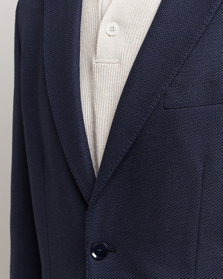 Herre | Blazere & jakker | Brioni | Wool/Silk Jacquard Jersey Blazer Navy