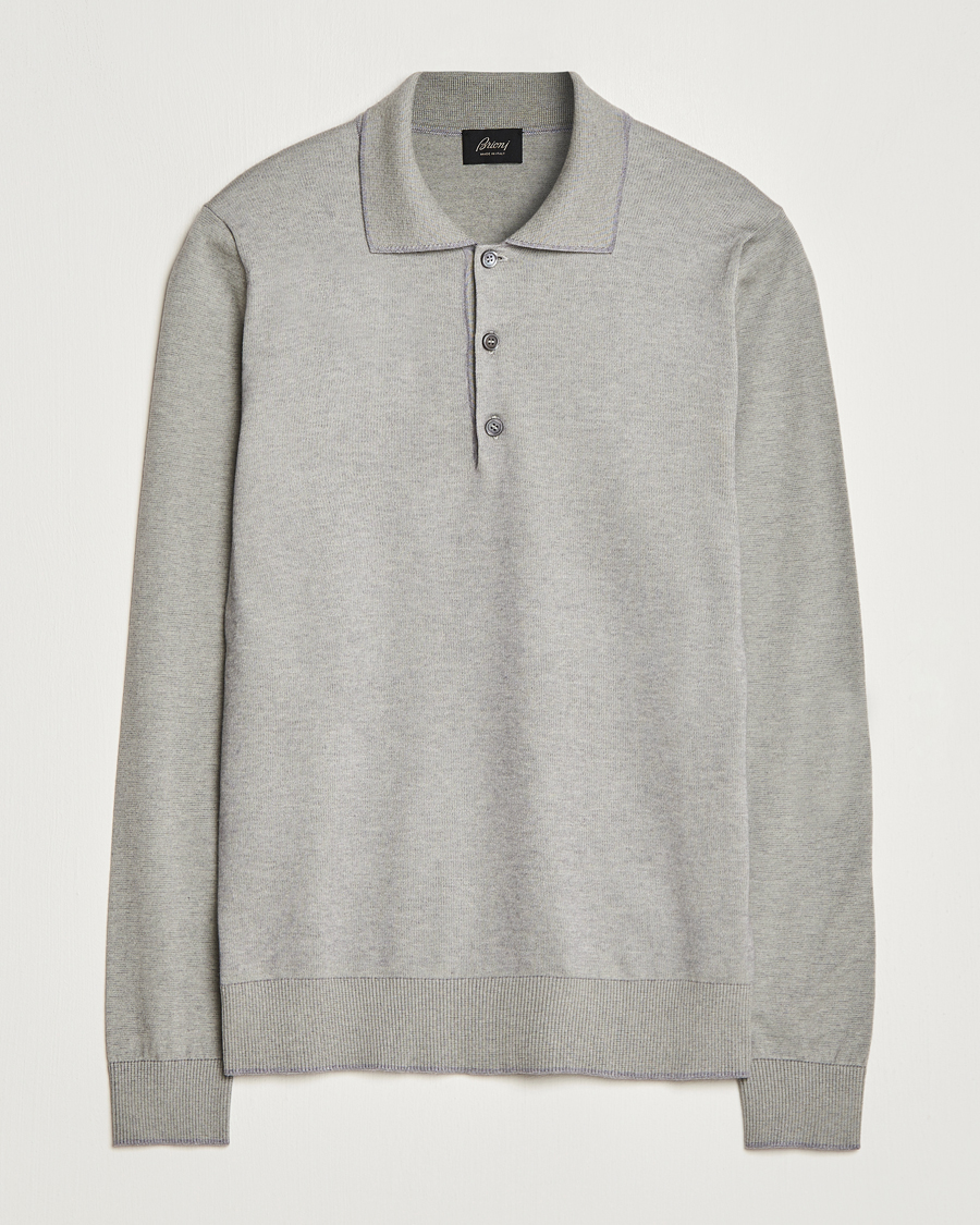 Herre | Trøjer | Brioni | Cashmere Blend Long Sleeve Polo Sage