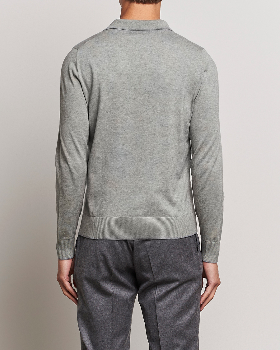 Herre | Trøjer | Brioni | Cashmere Blend Long Sleeve Polo Sage