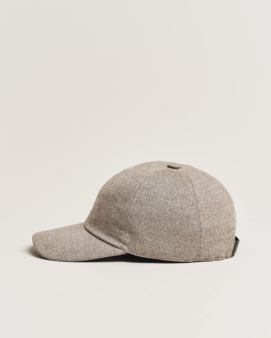 Herre | Brioni Soft Flannel Baseball Cap Beige Melange | Brioni | Soft Flannel Baseball Cap Beige Melange