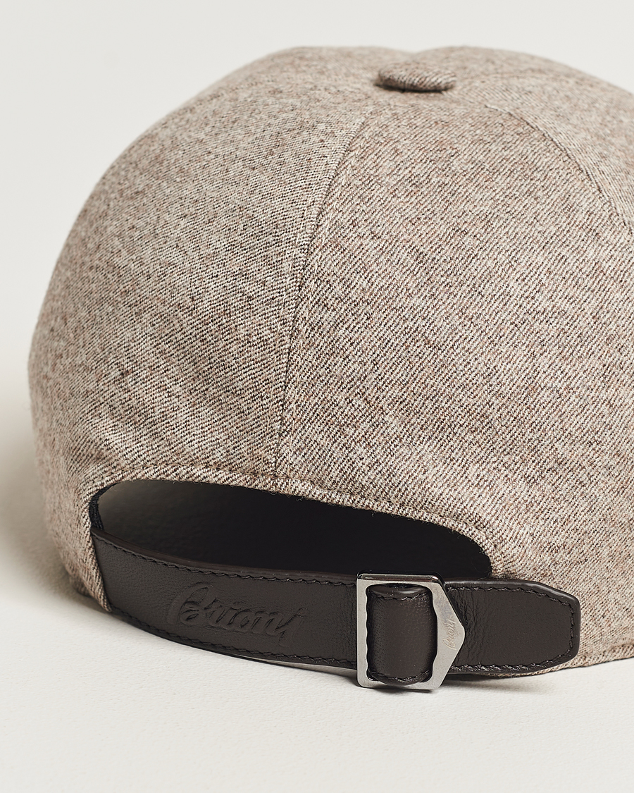 Herre | Brioni Soft Flannel Baseball Cap Beige Melange | Brioni | Soft Flannel Baseball Cap Beige Melange