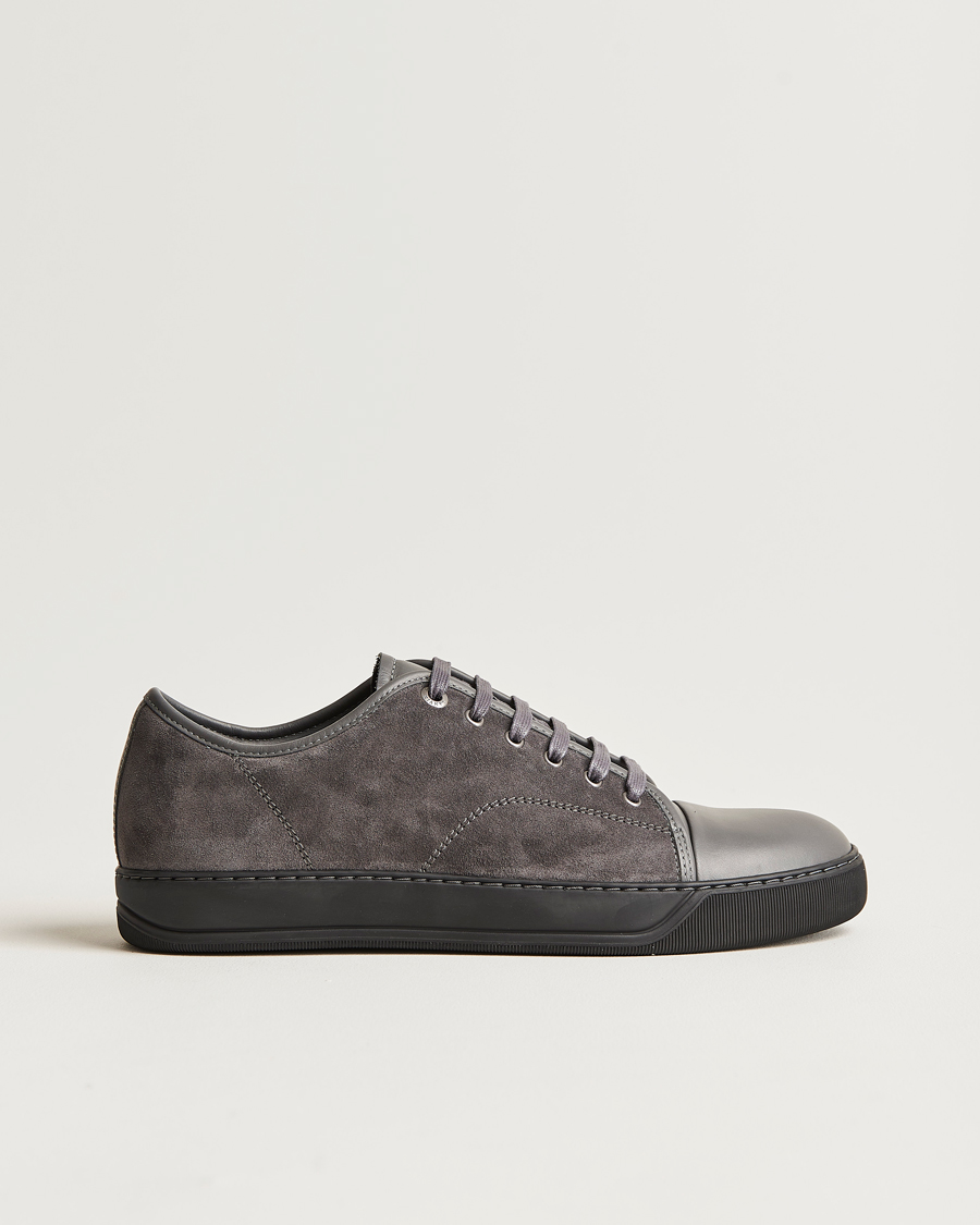 Herre | Lanvin Nappa Cap Toe Sneaker Dark Grey | Lanvin | Nappa Cap Toe Sneaker Dark Grey