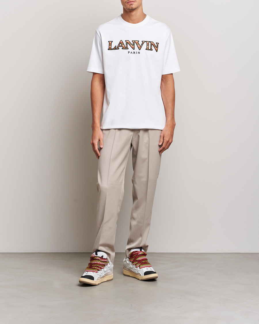 Herre | T-Shirts | Lanvin | Curb Logo T-Shirt Optic White
