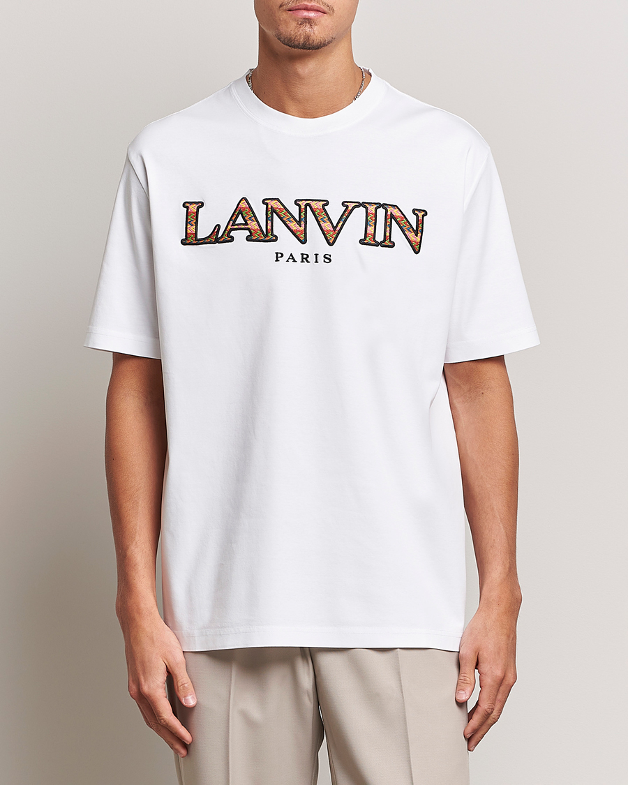 Herre | T-Shirts | Lanvin | Curb Logo T-Shirt Optic White