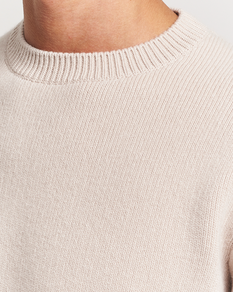 Herre | Trøjer | Lanvin | Cashmere Blend Crew Neck Sweater Light Beige