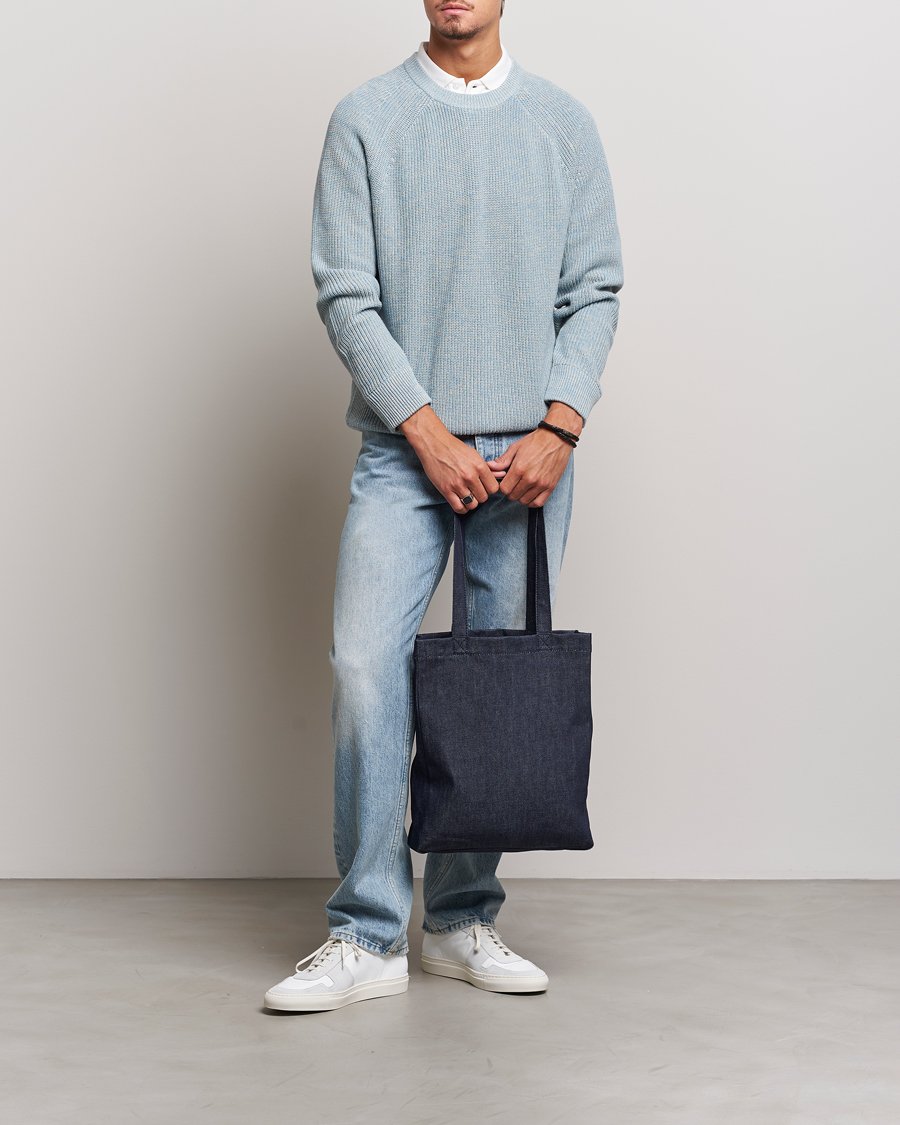 Herre | Trøjer | NN07 | Jacobo Organic Cotton Knitted Sweater Ashley Blue Mel
