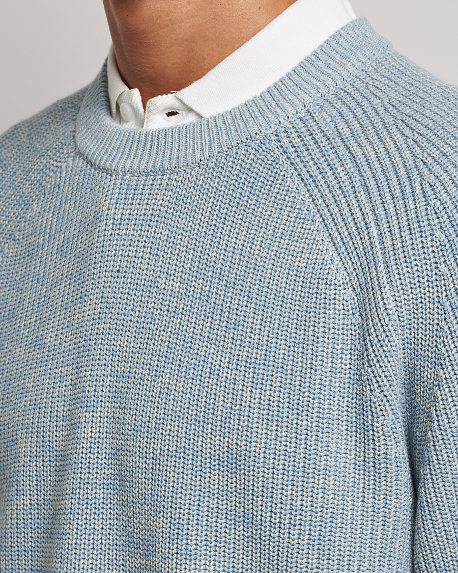 Herre | Trøjer | NN07 | Jacobo Organic Cotton Knitted Sweater Ashley Blue Mel