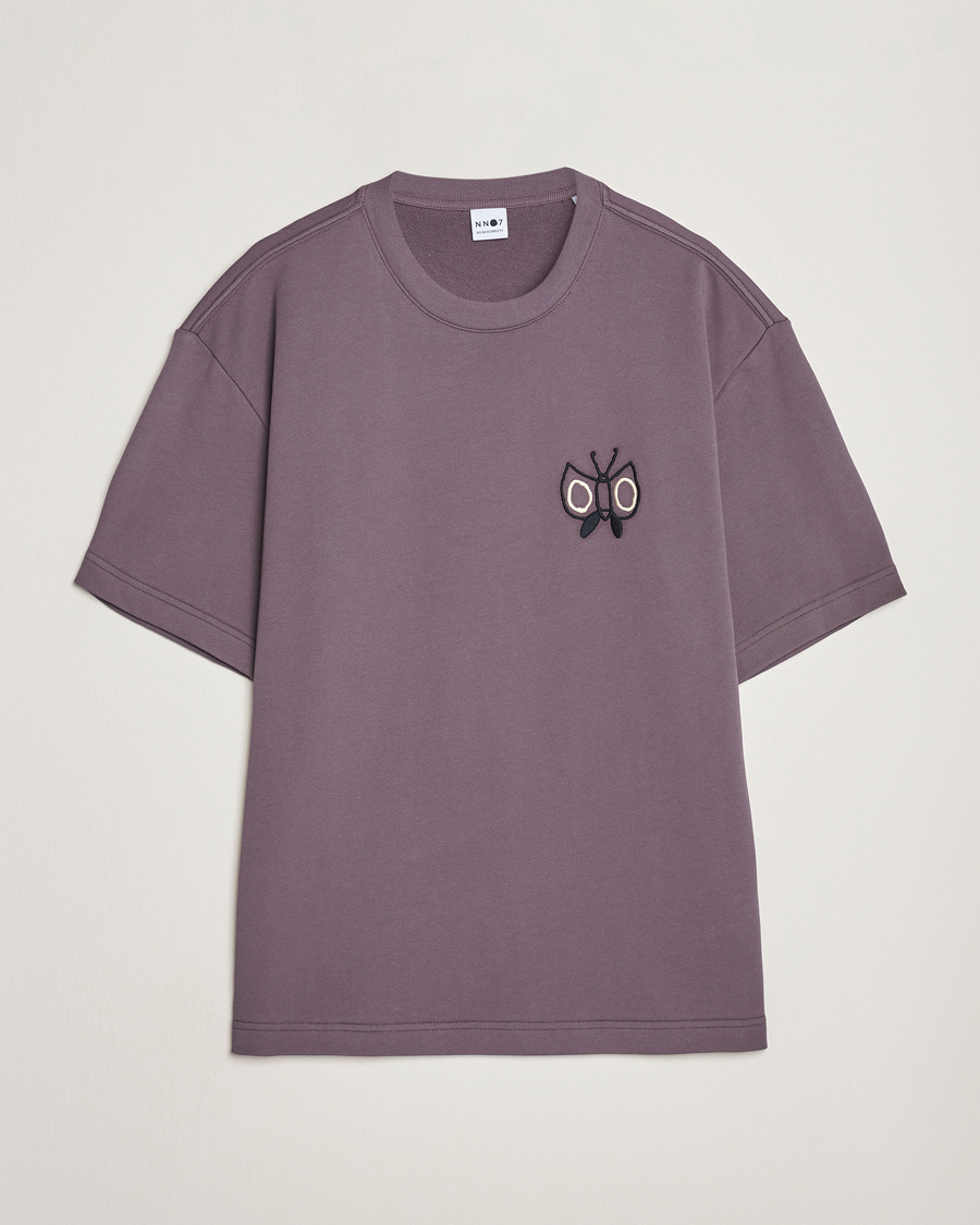 Herre | T-Shirts | NN07 | Alan Heavy T-Shirt Purple Brown