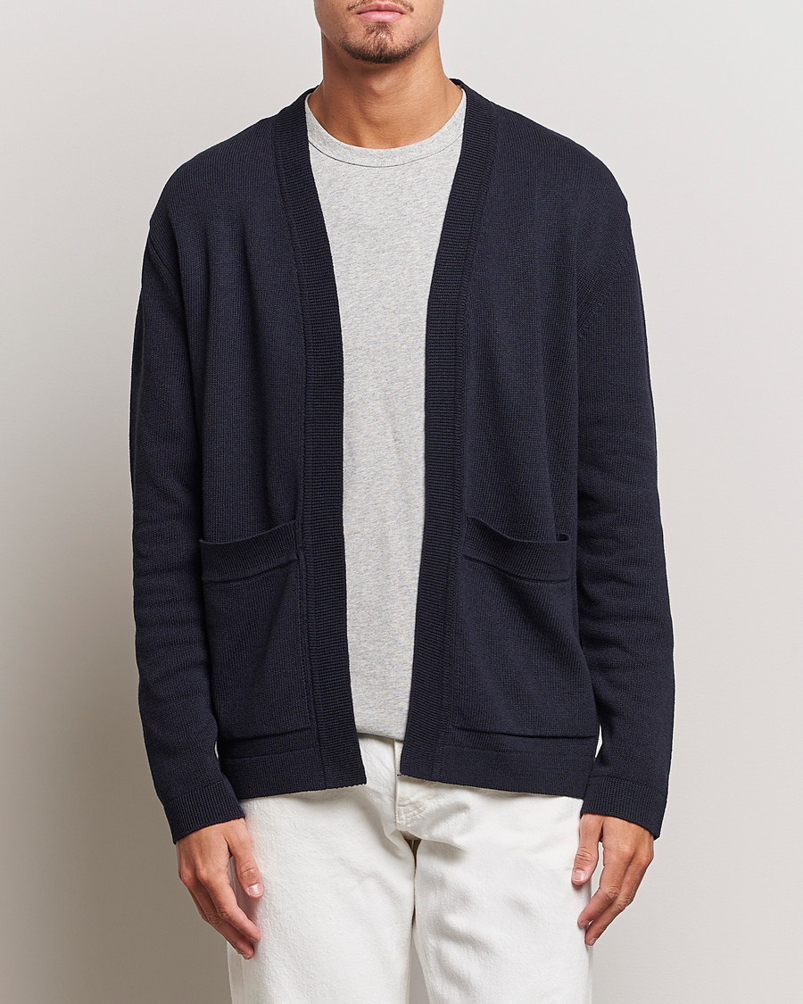 Herre | Trøjer | NN07 | Bradley Cotton Cardigan Navy