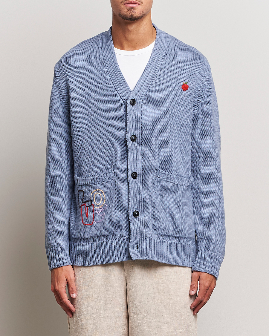 Herre | Trøjer | NN07 | Milton Knitted Cardigan Ashley Blue Mel